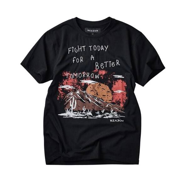 Reason Other - Reason T-Shirt Men’s L, XL Black Fight Today for a Better Tomorrow Embroidered